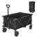 Front. Costway - Collapsible Folding Wagon Cart Outdoor Utility Garden Trolley Buggy Shopping Toy - Black.