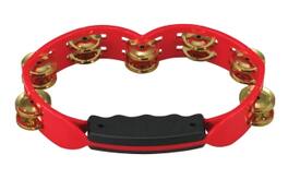 Tycoon Percussion - Hand-Held Tambourine, 7 Sets of Bright Brass Jingles, Durable Plastic Shell Construction, Crisp Cutting Sound