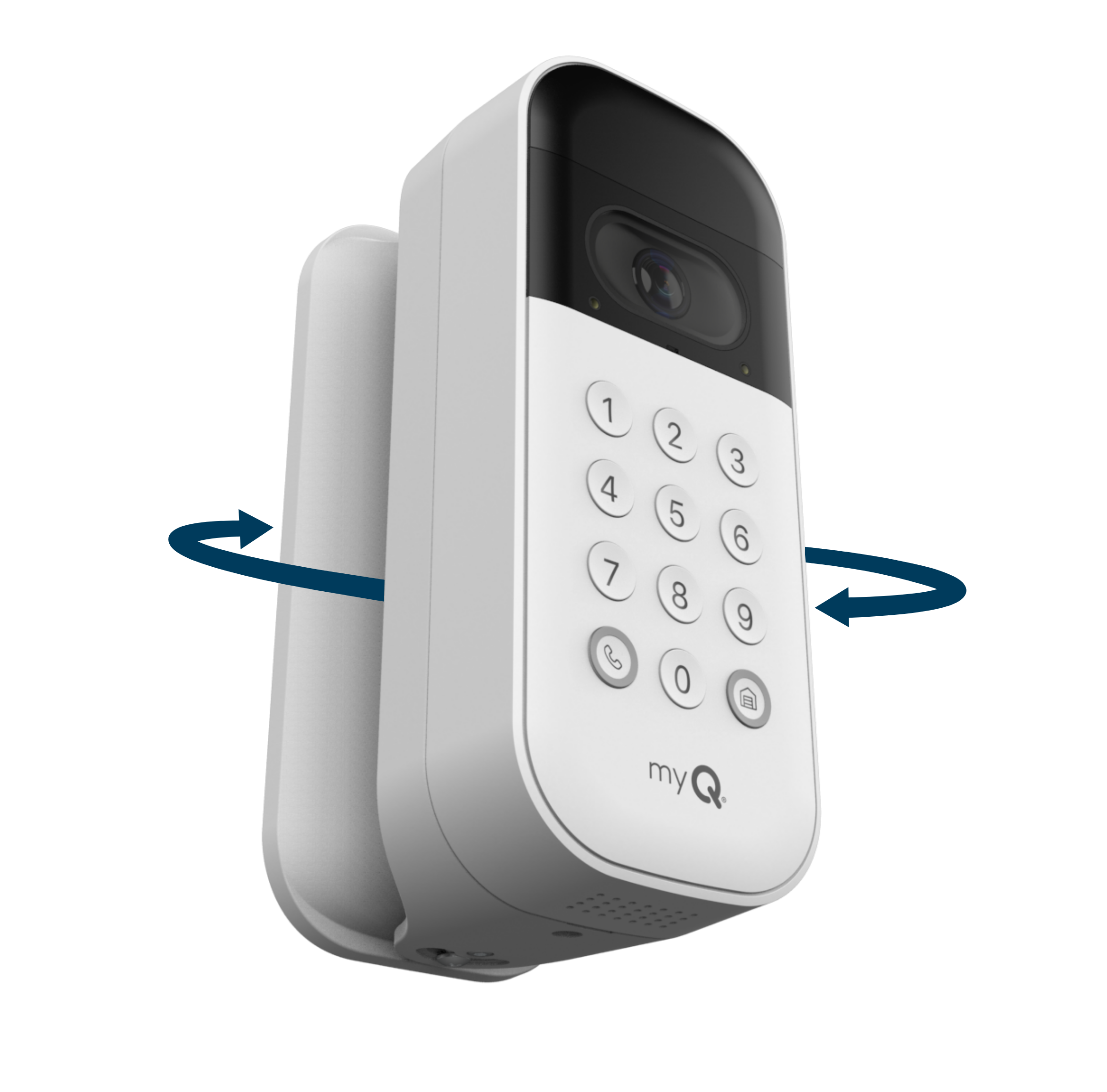 Front. Chamberlain - myQ Video Keypad Swivel Mount - White.
