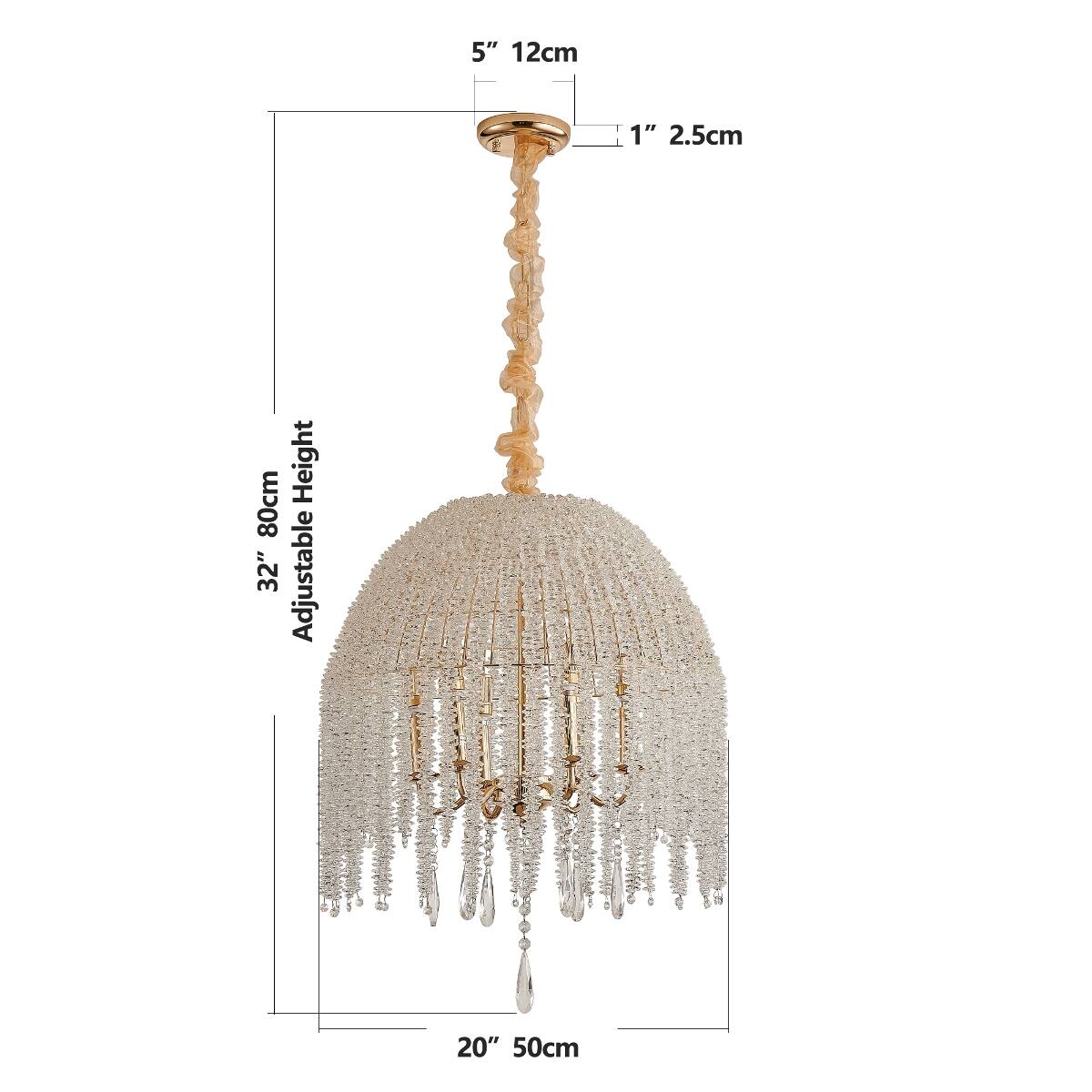 5" 12cm  
1" 2.5cm  
80cm 32" Adjustable Height  
20" 50cm