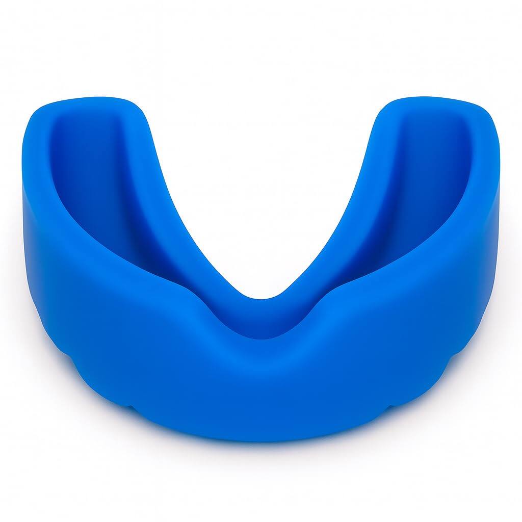 Alt View 2. Amber Sporting Goods - Adult Mouthpiece with Ventilated Case, Boil & Wear Custom Fit for Sports Protection, Blue - Blue.