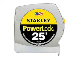 Stanley - PowerLock 25' Tape Measure, Mylar-coated - Silver