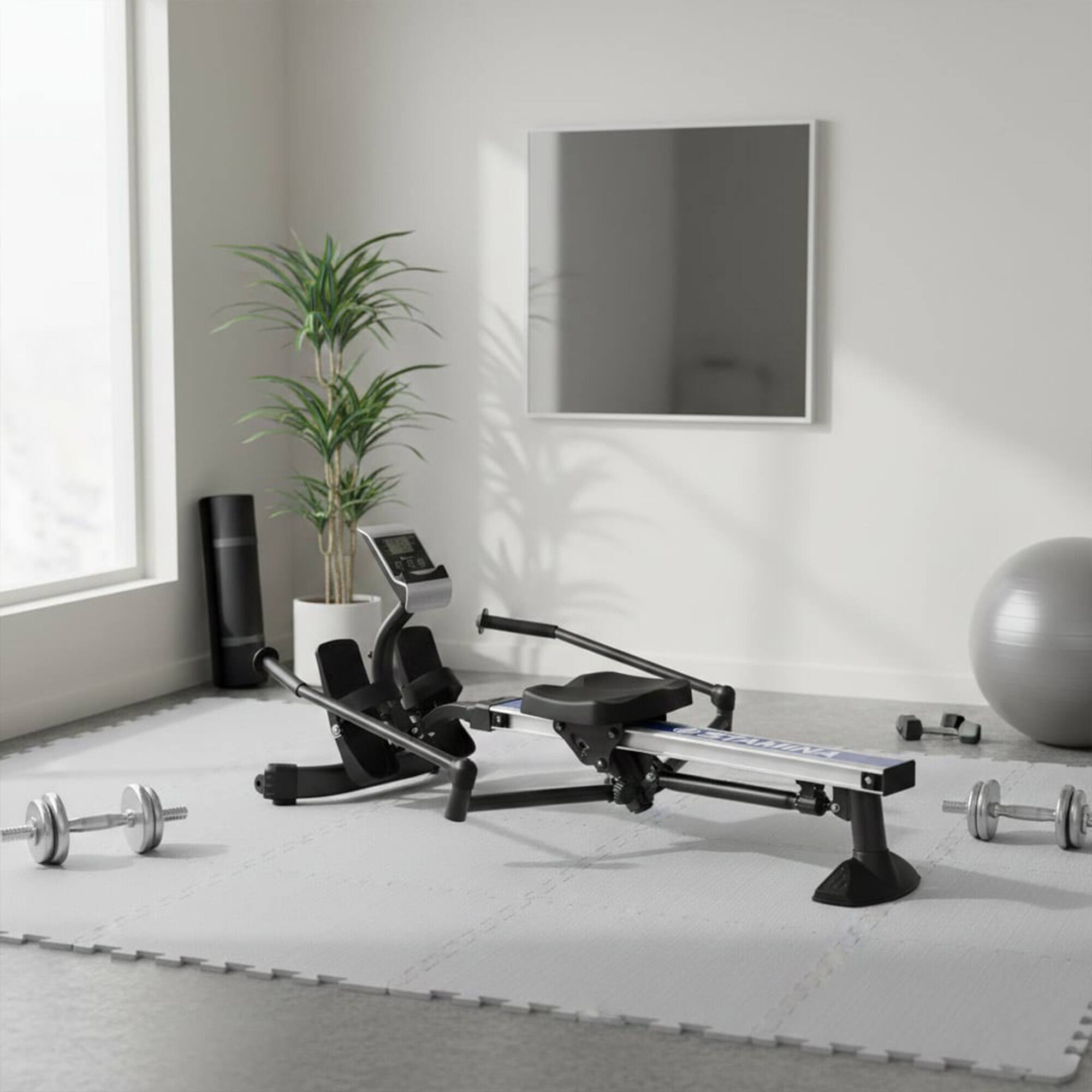 Alt View 3. Stamina Products - Stamina Hydraulic Rowing Machine, BodyTrac Glider, Full Body Exercise Equipment - Black.