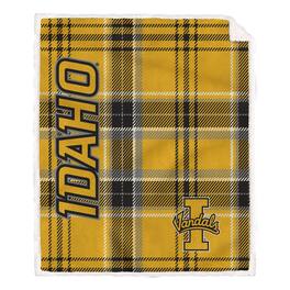Pegasus - Idaho Vandals 50" x 60" Playmaker Plaid Ultra Cozy Sherpa Throw - Multicolor