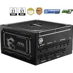 ATX 3.1 READY
PCIe 5.1 READY
CYBENETICS GOLD
PPLP.INFO GOLD
CYBENETICS ATX 3.1 PASS
MSI MAG ARSENAL GAMING
12V-2x6 CPU & PCI-e
SATA & MOLEX
ATX 24P