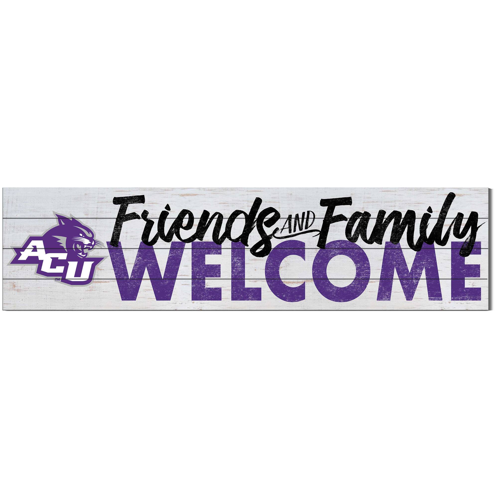 Abilene Christian University Wildcats 10'' x 40'' Friends & Family Welcome Sign