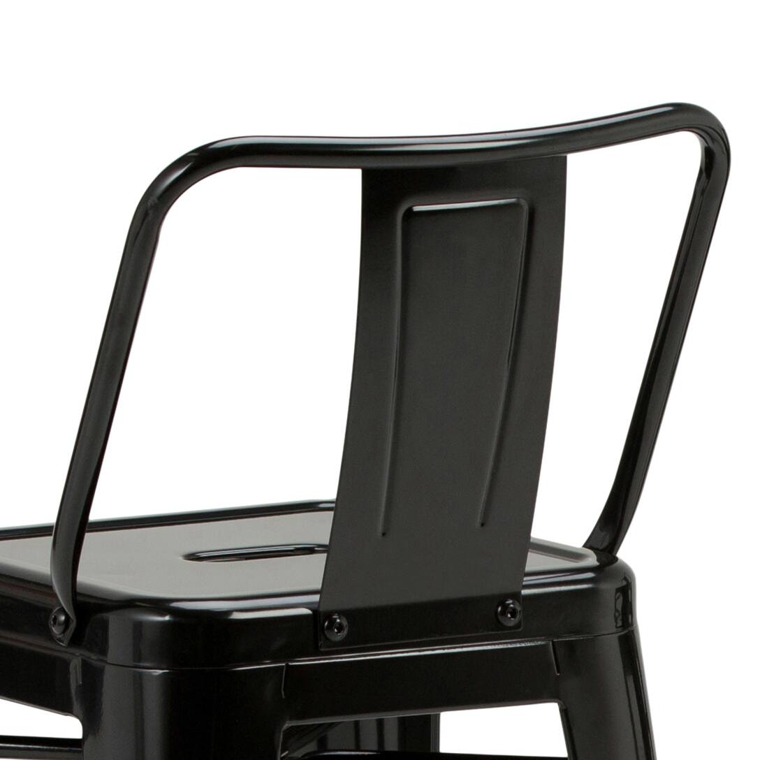 Alt View 16. Simpli Home - Rayne Metal Counter Height Stool (Set of 4) - Black.