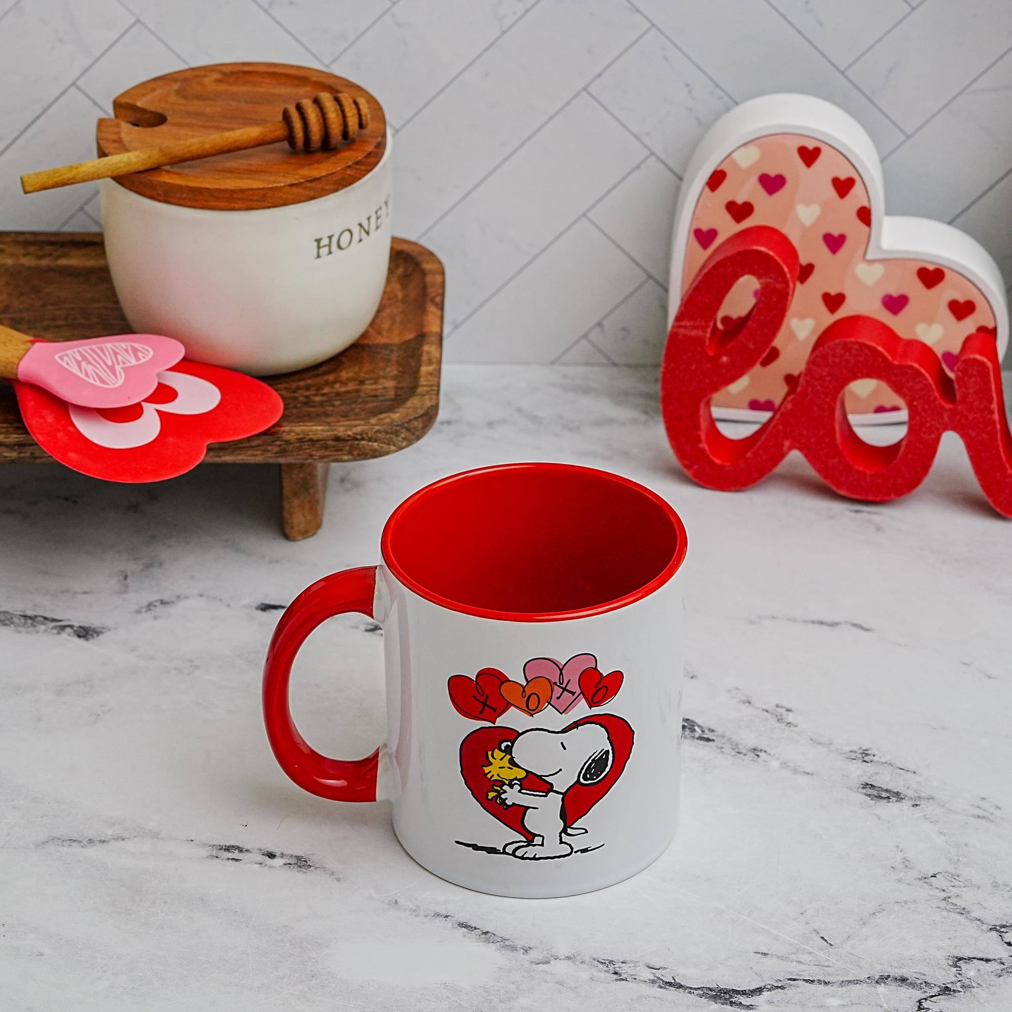 Alt View 2. Peanuts - Peanuts XOXO 18 Ounce Ceramic Mug - Multi-Colored.