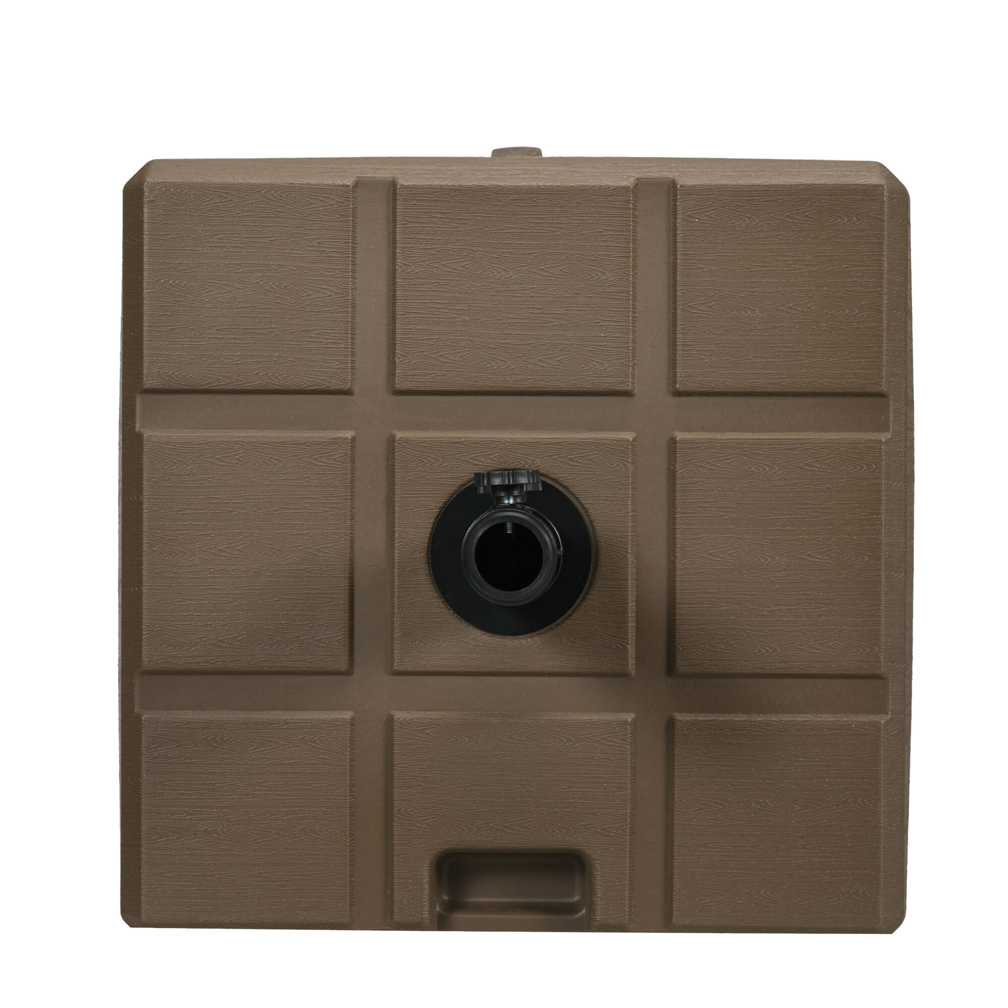 Alt View 5. Outsunny - 88 lbs. Fillable Umbrella Base with Steel Umbrella Holder for 1.25", 1.5" or 2" Umbrella Poles - Brown.