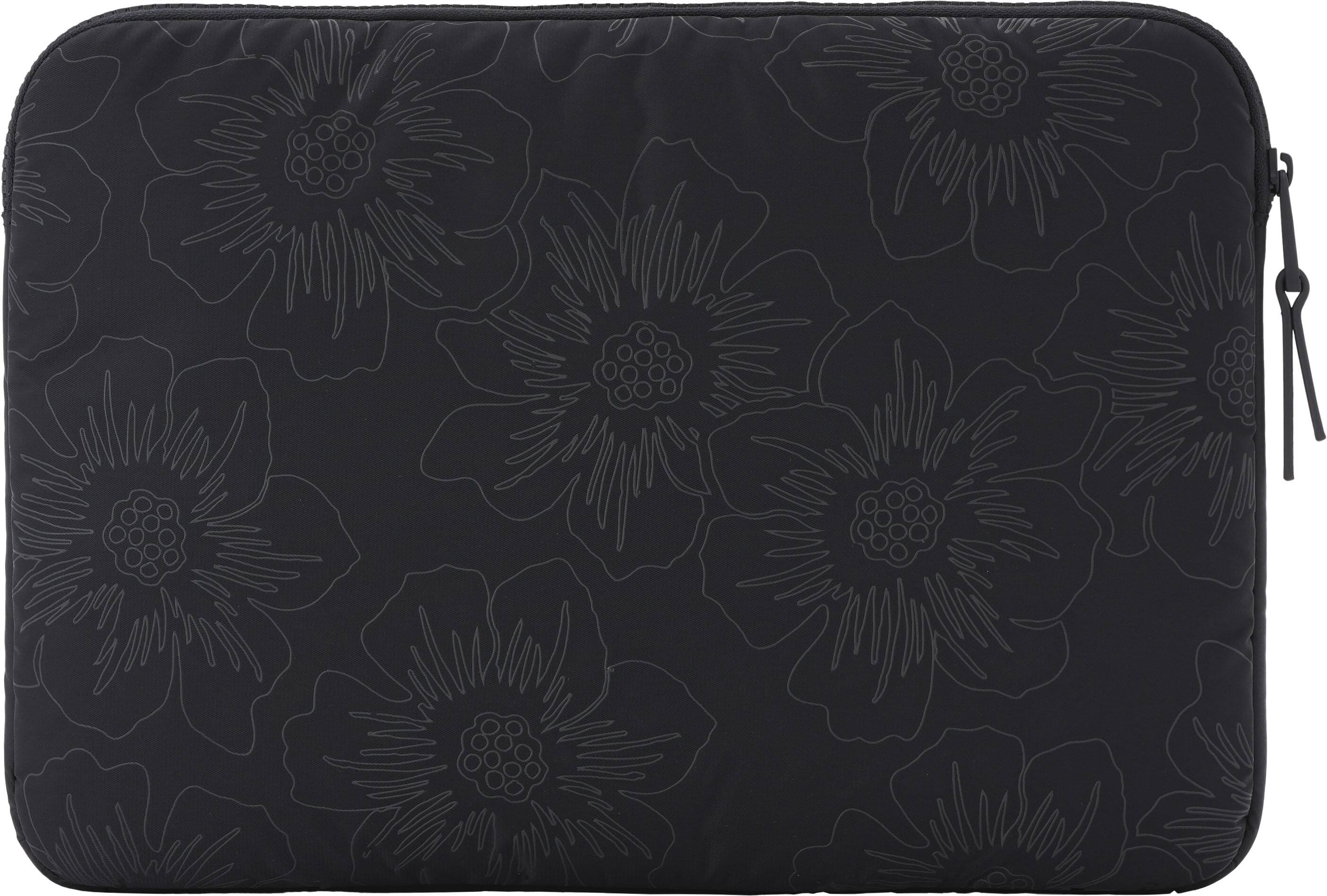 Back. kate spade new york - Puffer Sleeve for 16" Laptop - Reverse Hollyhock Black.