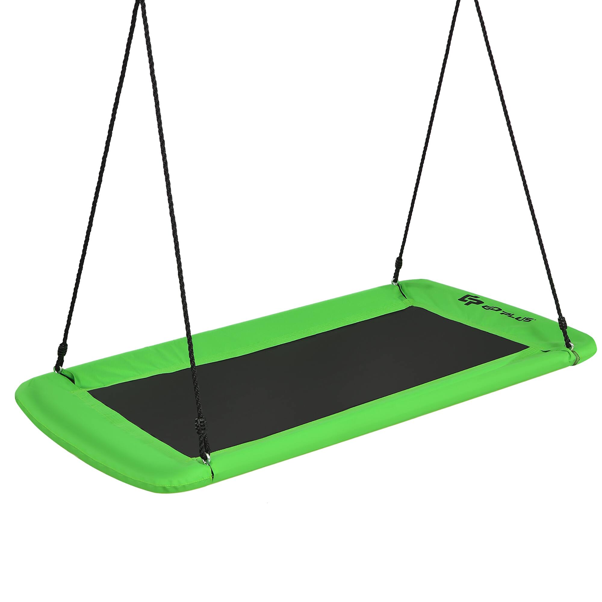 Alt View 7. GOPLUS - Goplus 700lb Giant 60" Platform Tree Swing Outdoor w/ 2 Hanging Straps - Green.