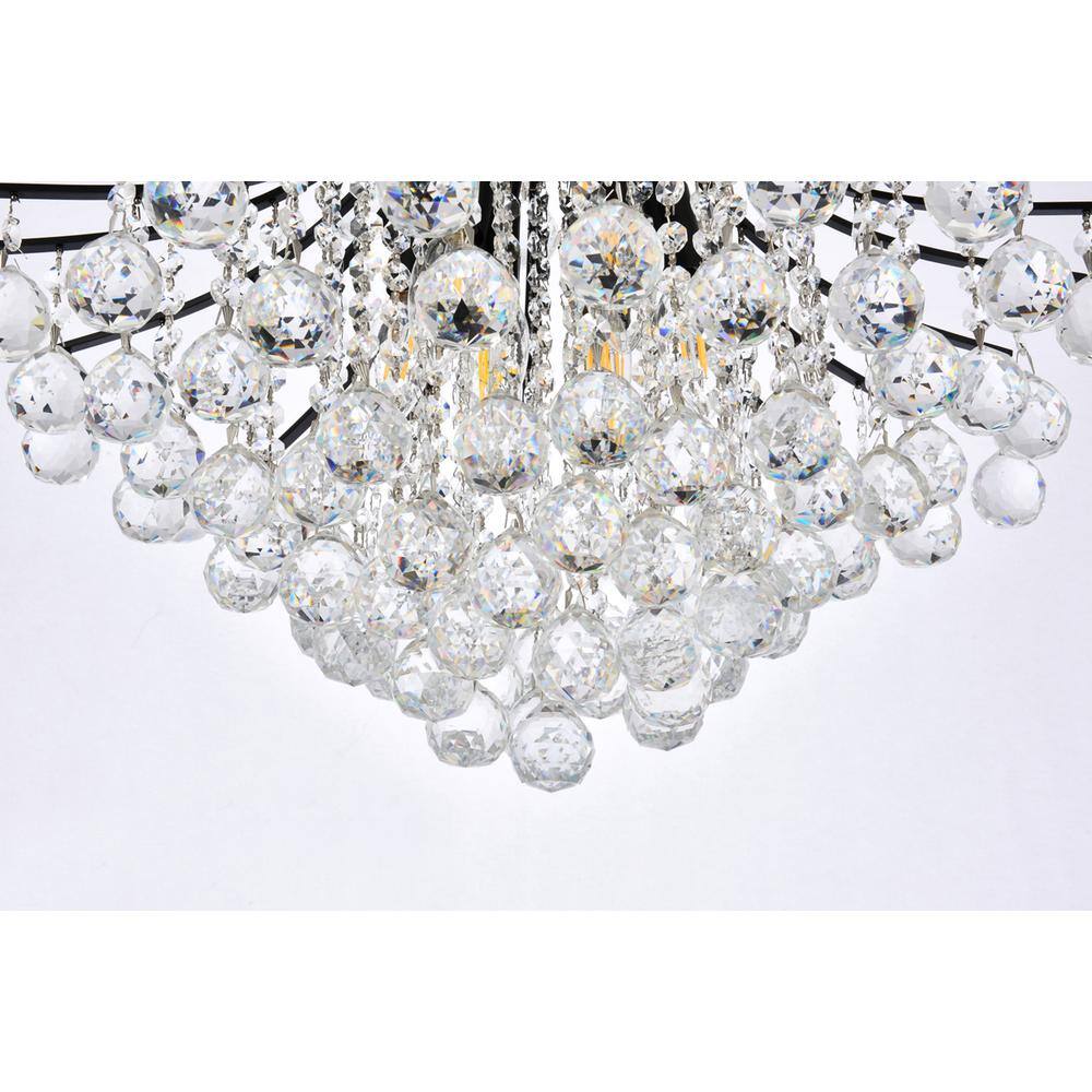 Alt View 2. Elegant Lighting - Toureg 22 inch black chandelier - Black And Clear.