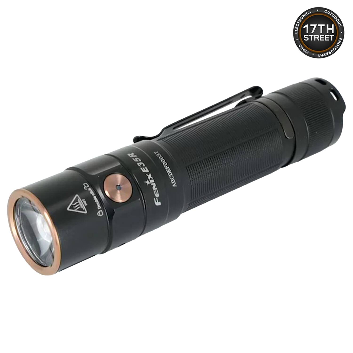 ELECTRONICS OUTDOORS  
17TH STREET  
AIDEO PHOTOGRAPHY  
Bellch  
Double e  
E35R  
ABCDEF00037  
FENIX E35R  
FENIX