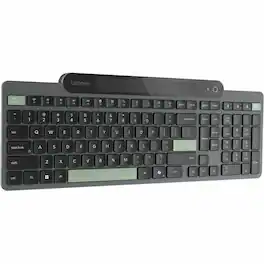 Lenovo - Self-Charging Bluetooth Keyboard-US English - Wireless Connectivity - Bluetooth - 5.1 - 108 Key(s) - Windows 10 - Black