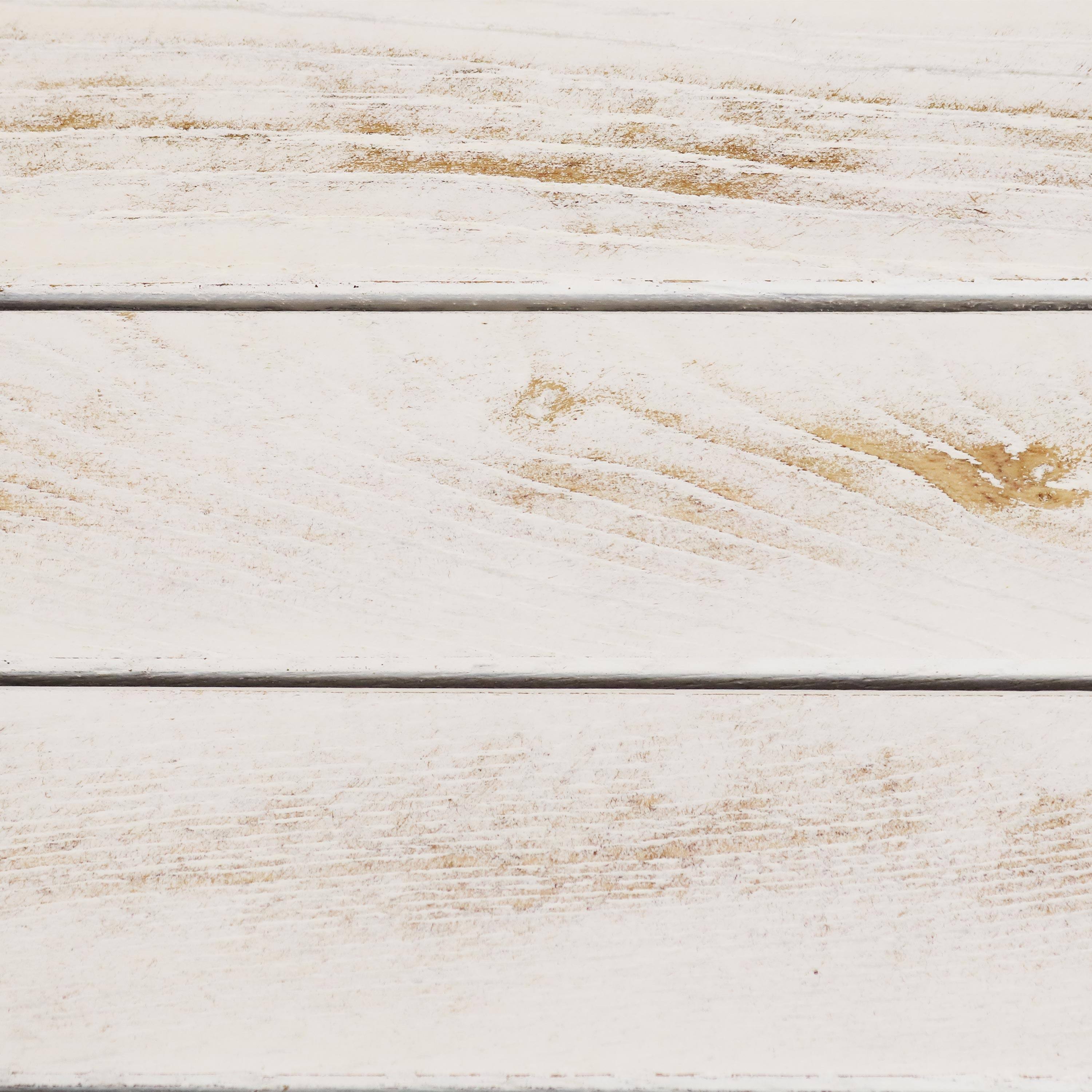 Alt View 5. Sunnydaze - 28 in French Country Chestnut Round Patio Bistro Dining Table - White.