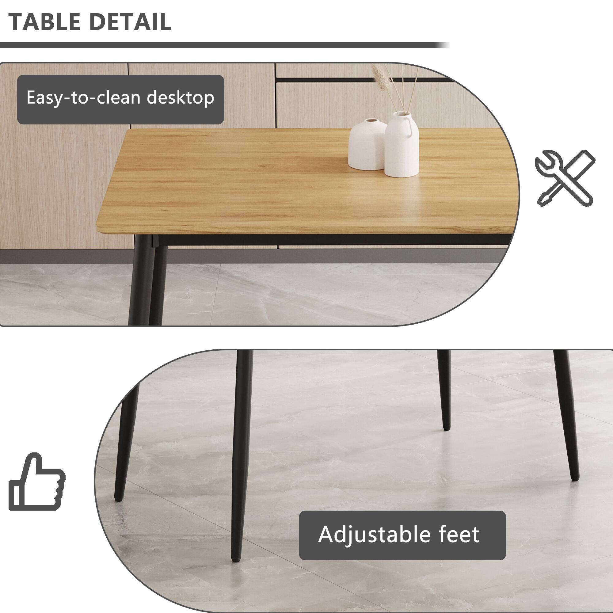 TABLE DETAIL

Easy-to-clean desktop

Adjustable feet