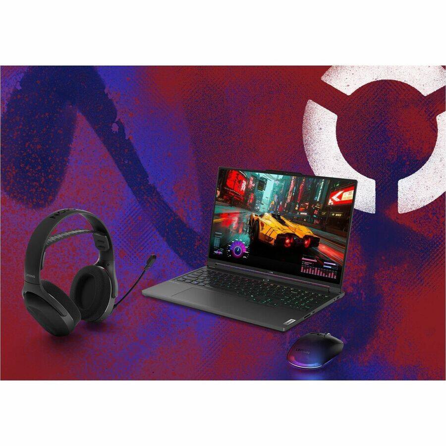 Alt View 3. Lenovo - Lenovo Legion H410 Wireless Gaming Headset - Stereo - Wireless - Bluetooth/RF - 39.4 ft - 32 Ohm - 20 Hz to 20 kHz - Black.
