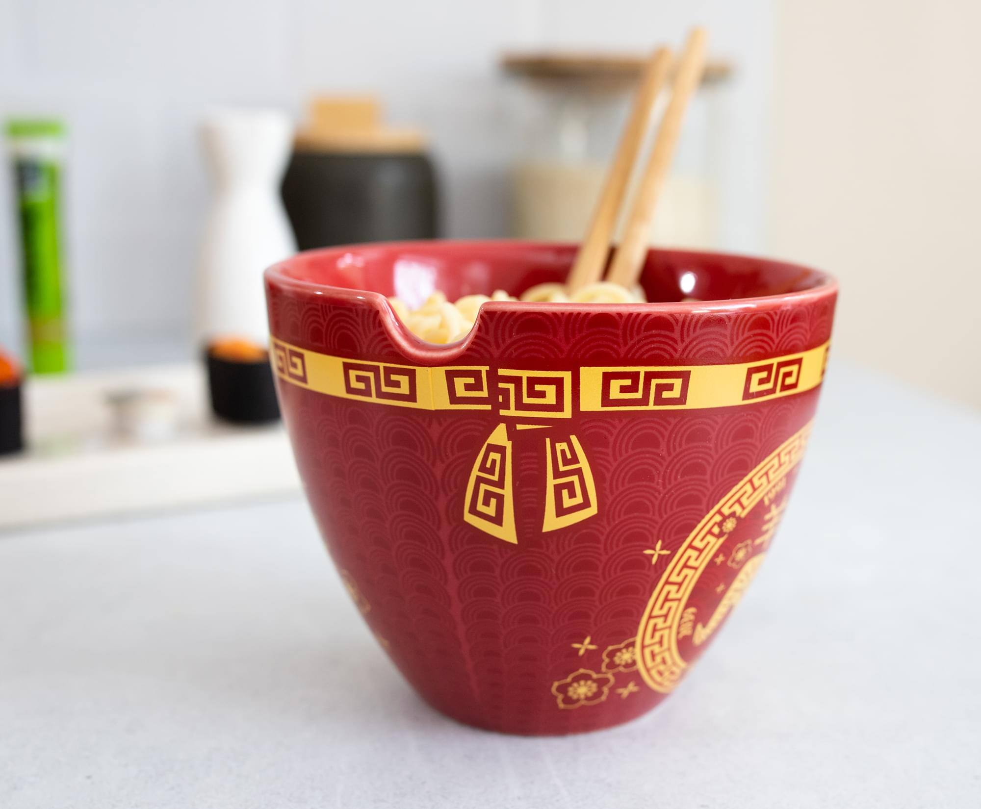 Alt View 10. Boom Trendz - Year Of The Sheep Chinese Zodiac 16-Ounce Ramen Bowl and Chopstick Set - Red.