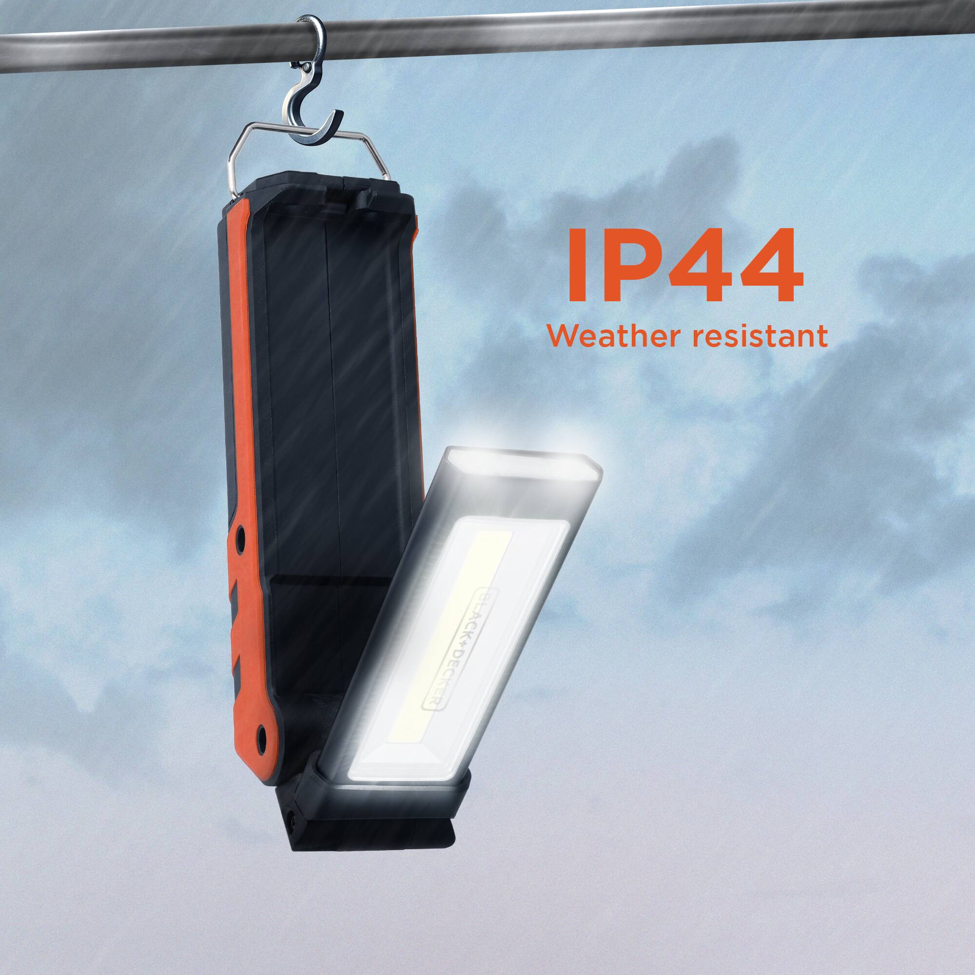 IP44 Weather resistant  
BLACK+DECKER