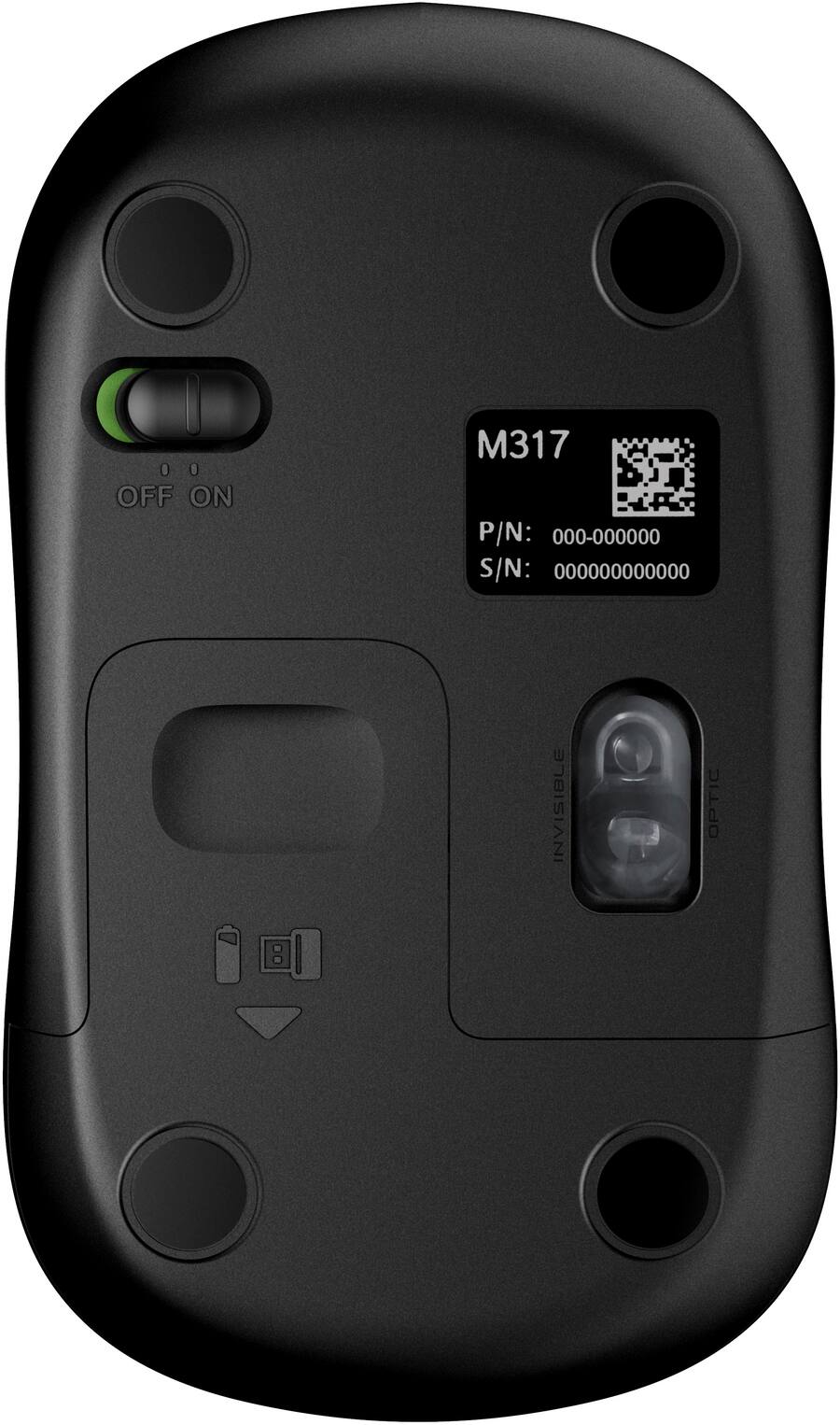 Logitech M317 Wireless Optical Mouse Wireless Black 910-003416 - Best Buy