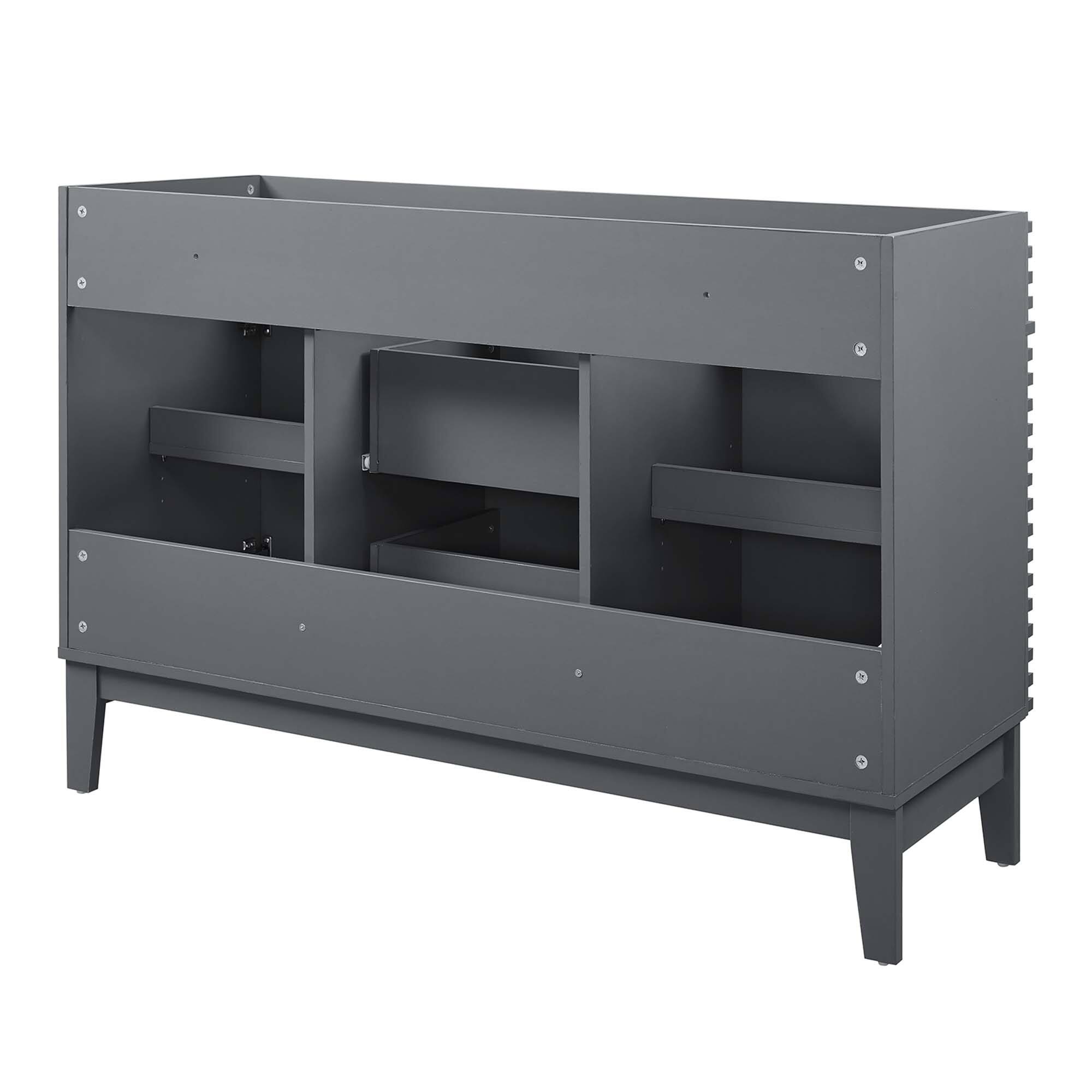 Alt View 2. Modway - Render 48" Bathroom Cabinet Basin Not Included by Modway - Gray.