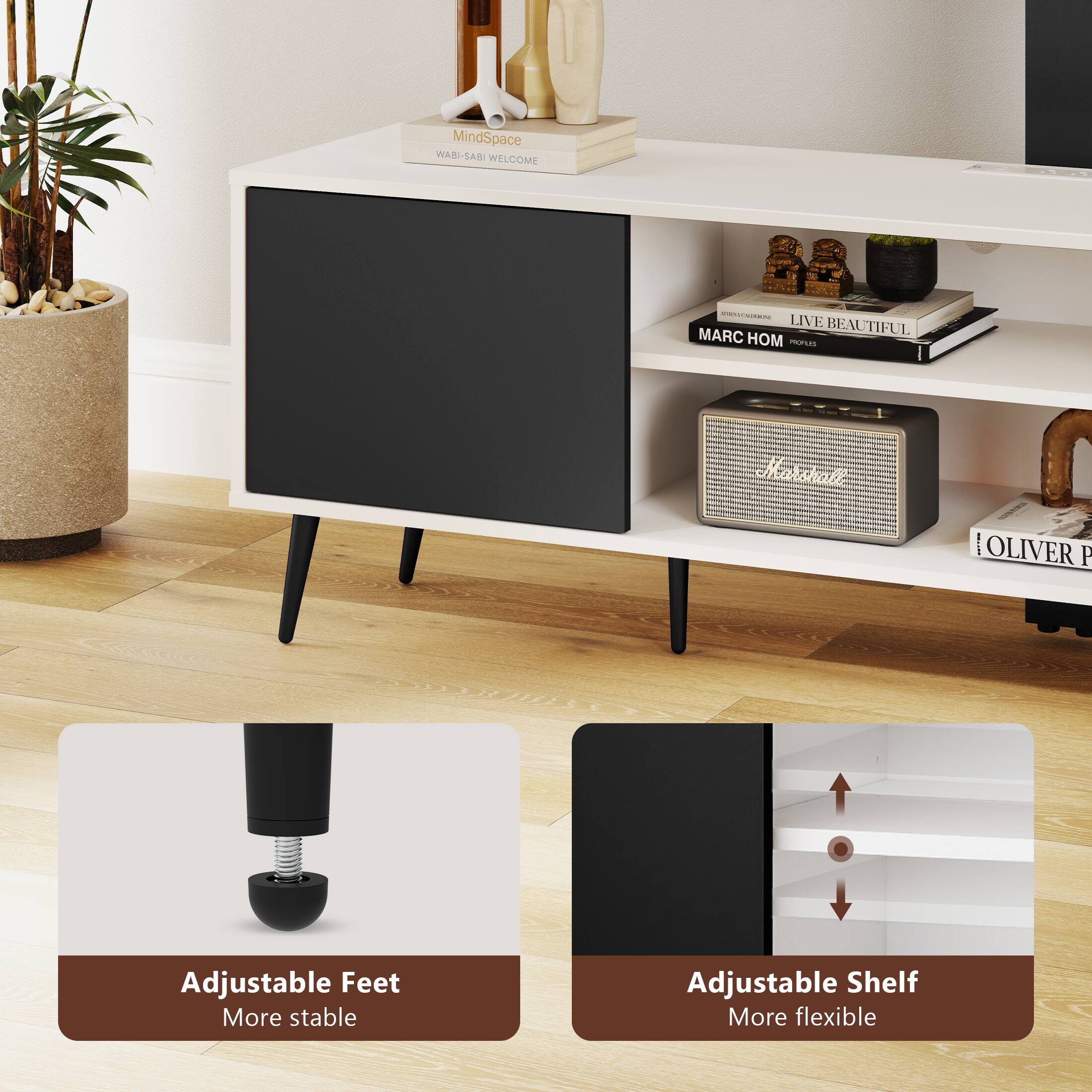 MindSpace WABI-SARI WELCOME | LIVE BEAUTIFUL MARC HOM PROFILES Marstat OLIVER P. Adjustable Feet More stable Adjustable Shelf More flexible