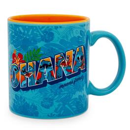 Silver Buffalo - Disney Lilo & Stitch "Ohana Means Family" Ceramic Mug | Holds 20 Ounces - Blue