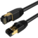 Left. Cables Direct Online - Cat8 Ethernet Cable 2FT, 40Gbps High-Speed RJ45 Shielded Copper Cord for Router, PC & Gaming - Black.