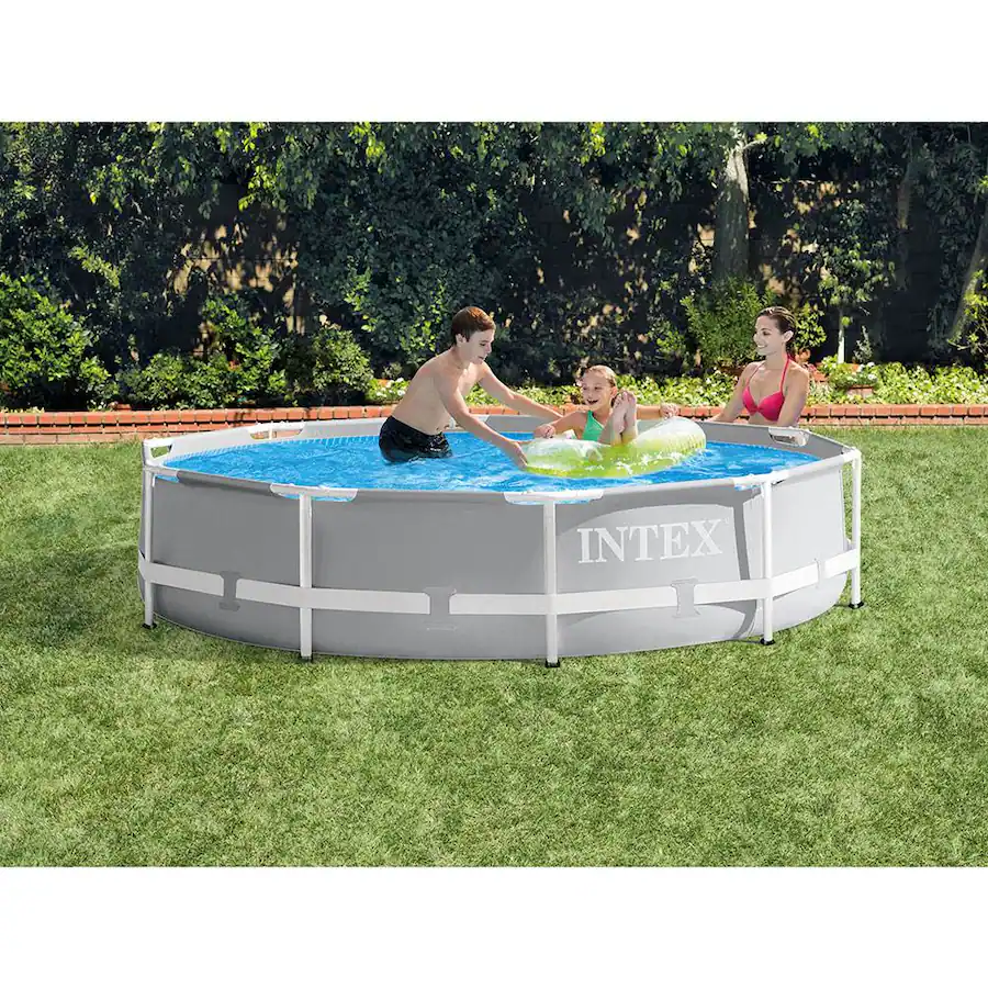 10 Inch Pool Intex 10 Foot x 30 Inches Pool w/ 10 Foot Round Above Ground Pool Cover ...