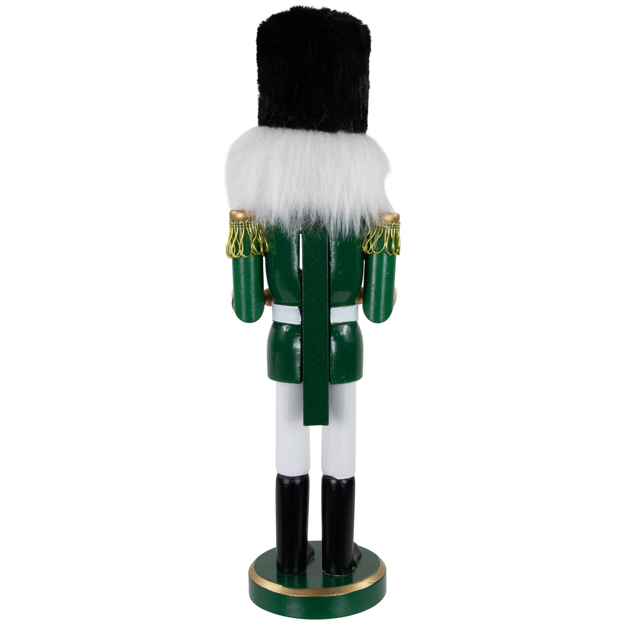 Alt View 4. Northlight - 14" Green and White Cymbalist Christmas Nutcracker - Green.