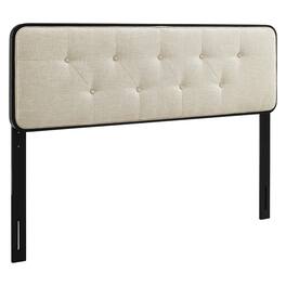 Collins Tufted Fabric and Wood King Headboard by Modway - Brown