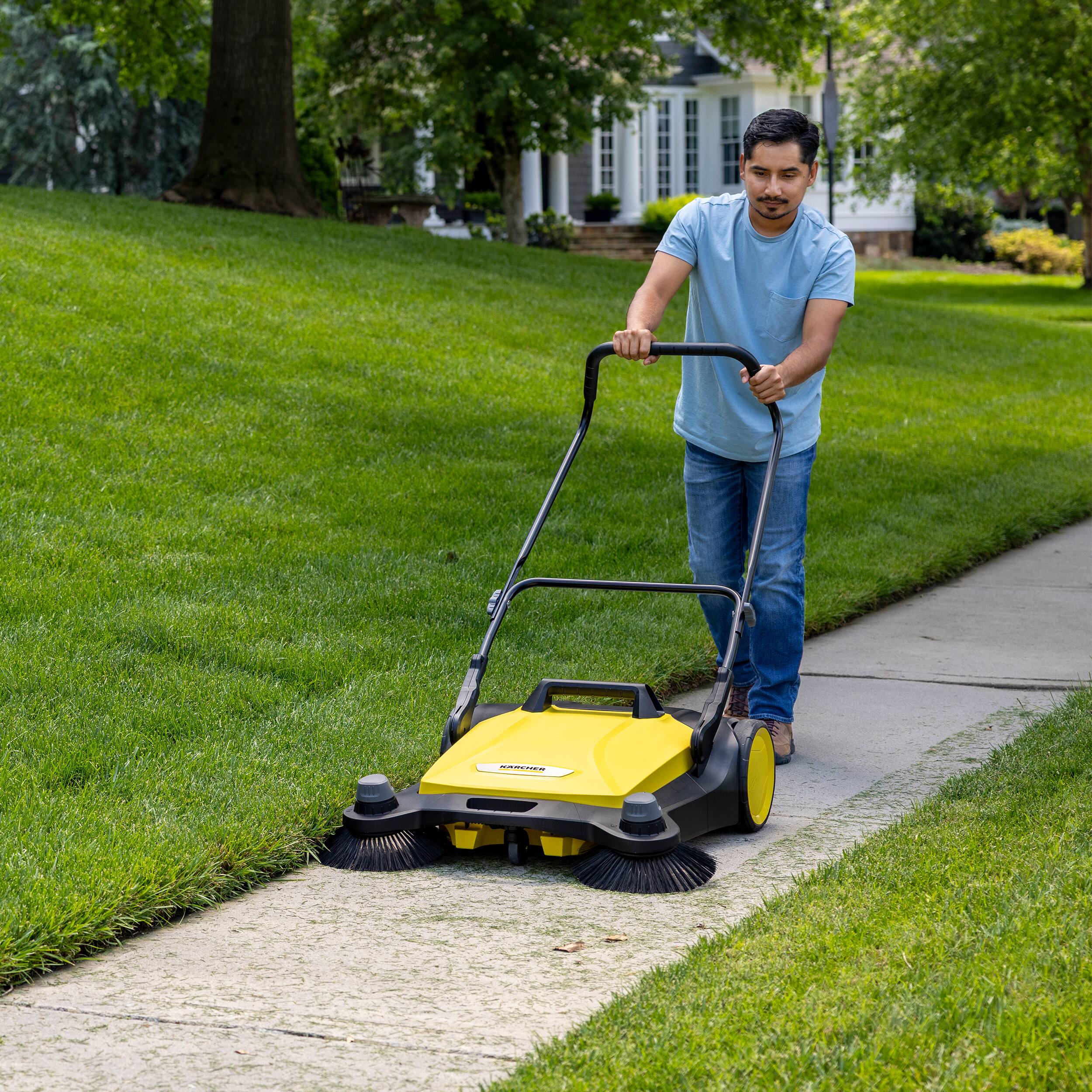 Alt View 1. Karcher - S 6 Twin Outdoor Push Sweeper, 10 Gallon, Walk-Behind Street Sweeper.