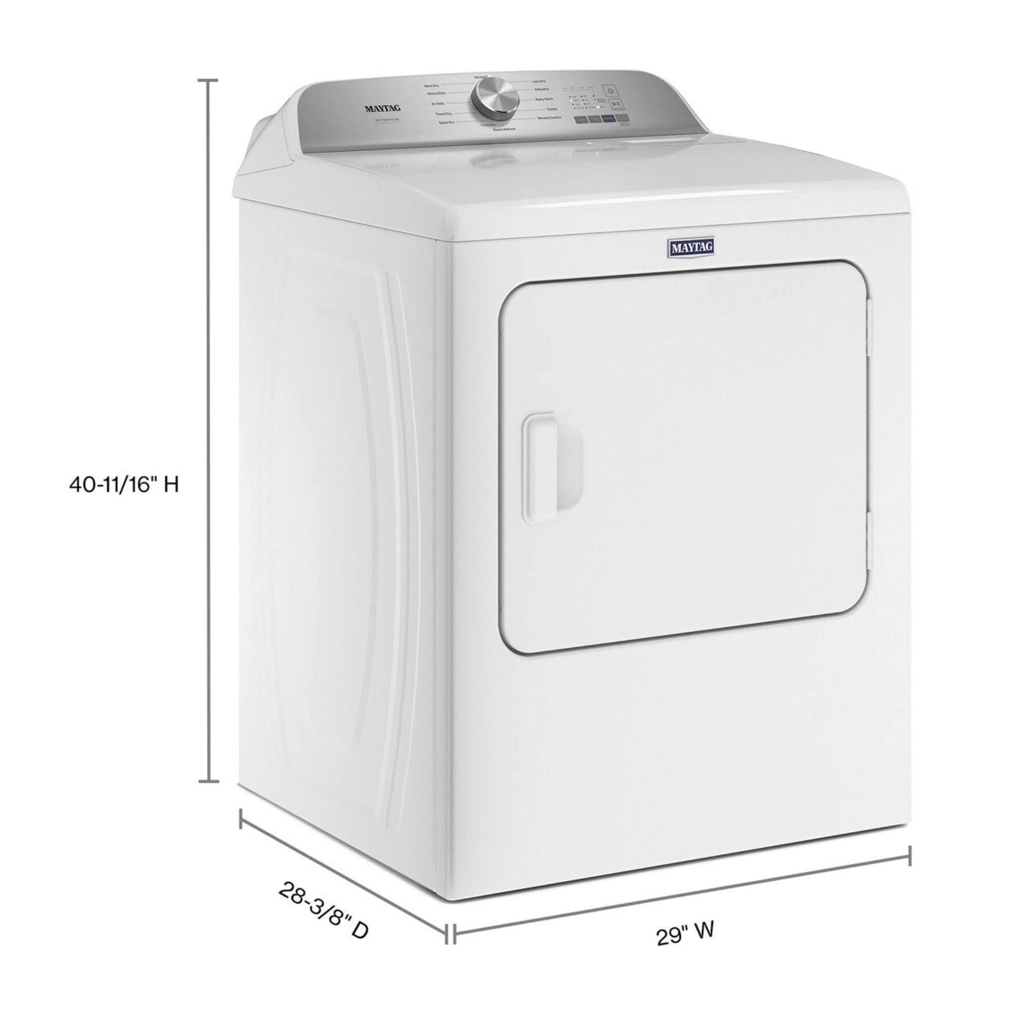 Alt View 1. Maytag - 7.0 Cu. Ft. Gas Dryer with Steam and Pet Pro System - White.