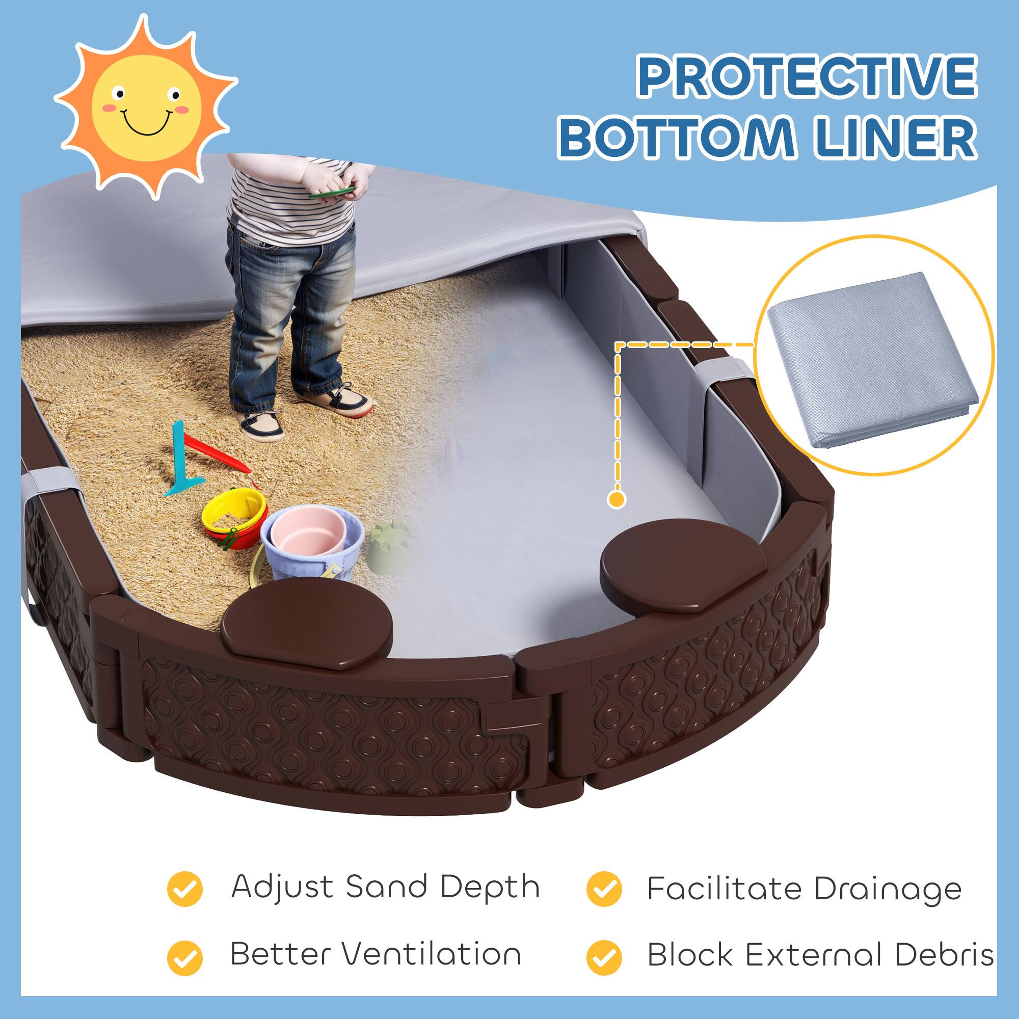 PROTECTIVE BOTTOM LINER

- Adjust Sand Depth
- Better Ventilation
- Facilitate Drainage
- Block External Debris