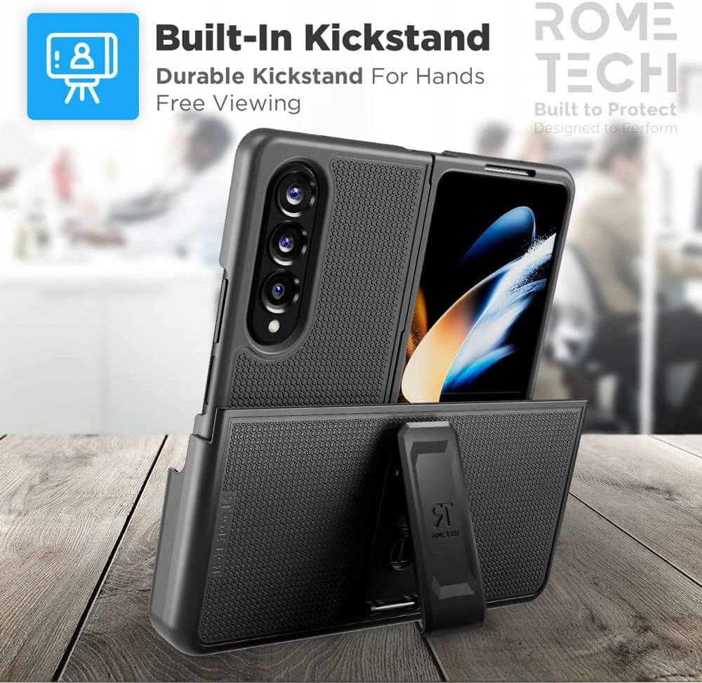 Built-In Kickstand  
Durable Kickstand For Hands  
Free Viewing  

ROME TECH  
Built to Protect  
Designed to Perform