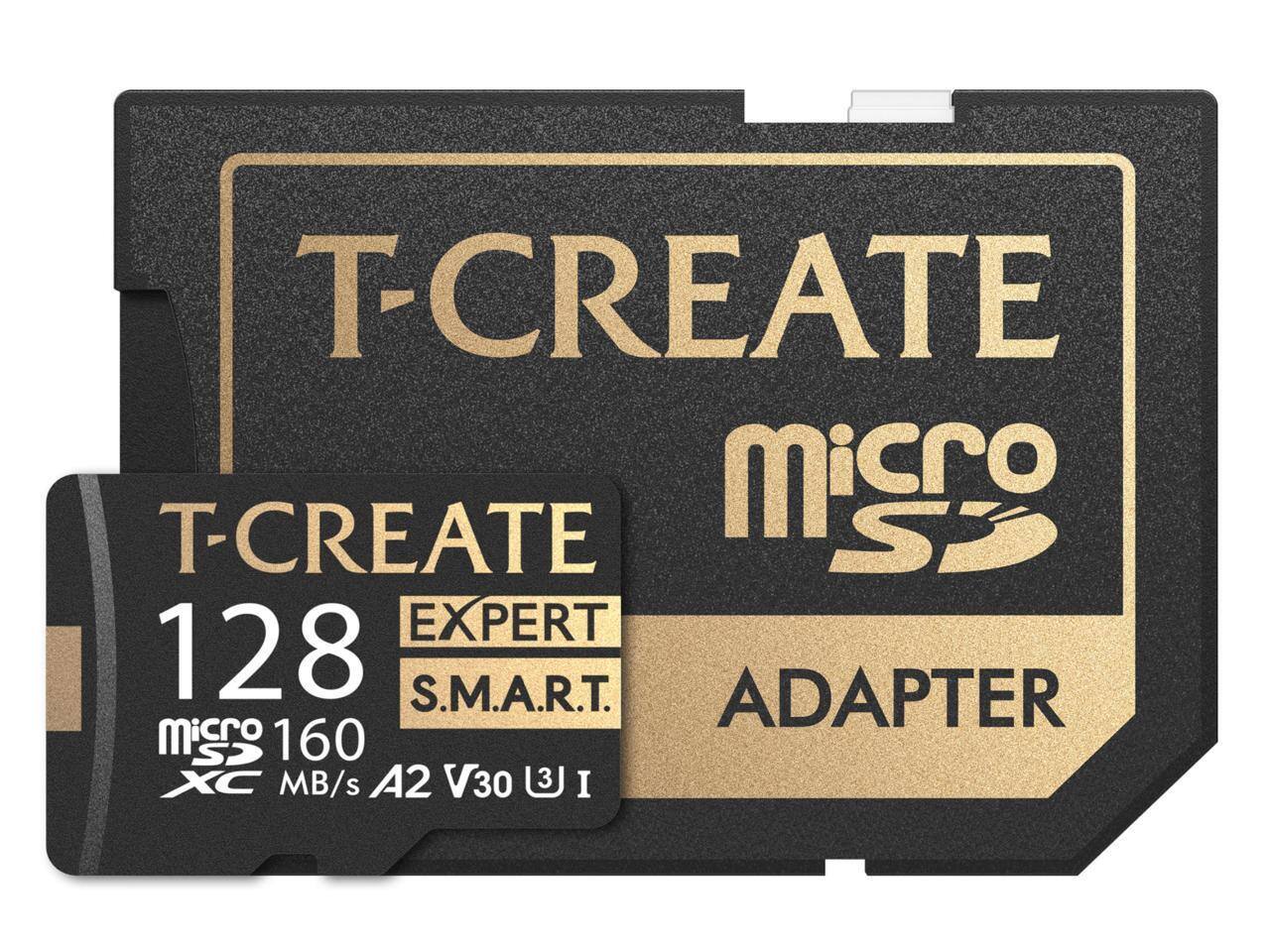 T-CREATE Micro SD Expert 128 S.M.A.R.T. Adapter  
Micro SD 160 MB/s A2 V30 I
