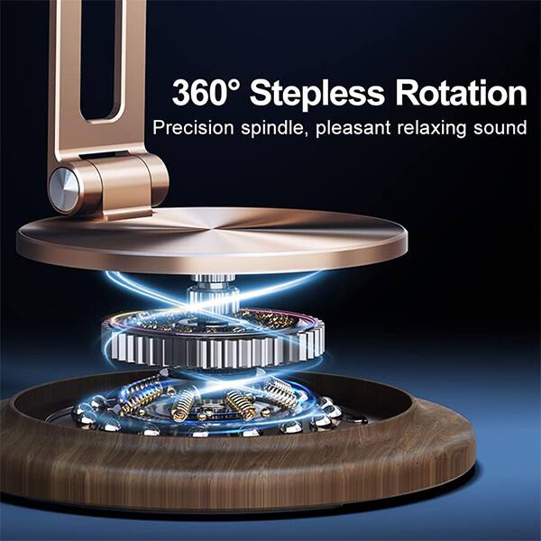 360° Stepless Rotation, Precision spindle, pleasant relaxing sound.