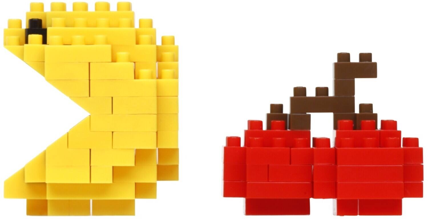 Alt View 1. PopMarket - Nanoblock - Pac-Man - Character Collection - Pac-Man & Cherry Building Kit   - COLLECTIBLES - Multicolor.
