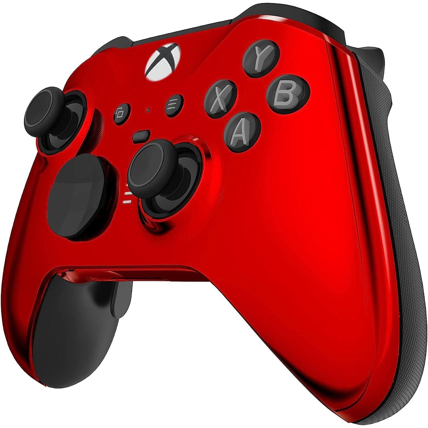Angle. Custom Controllerzz - Custom Elite Series 2 Wireless Controller for Xbox Series X, Xbox Series S, Xbox One - Red Chrome.