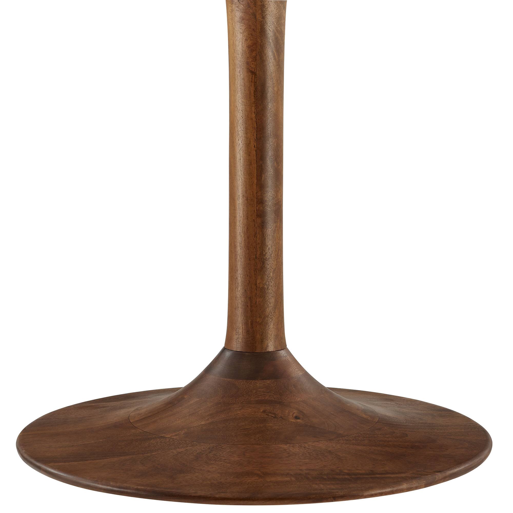 Alt View 5. Modway - Lippa 48" Round Solid Wood Dining Table by Modway - Walnut.