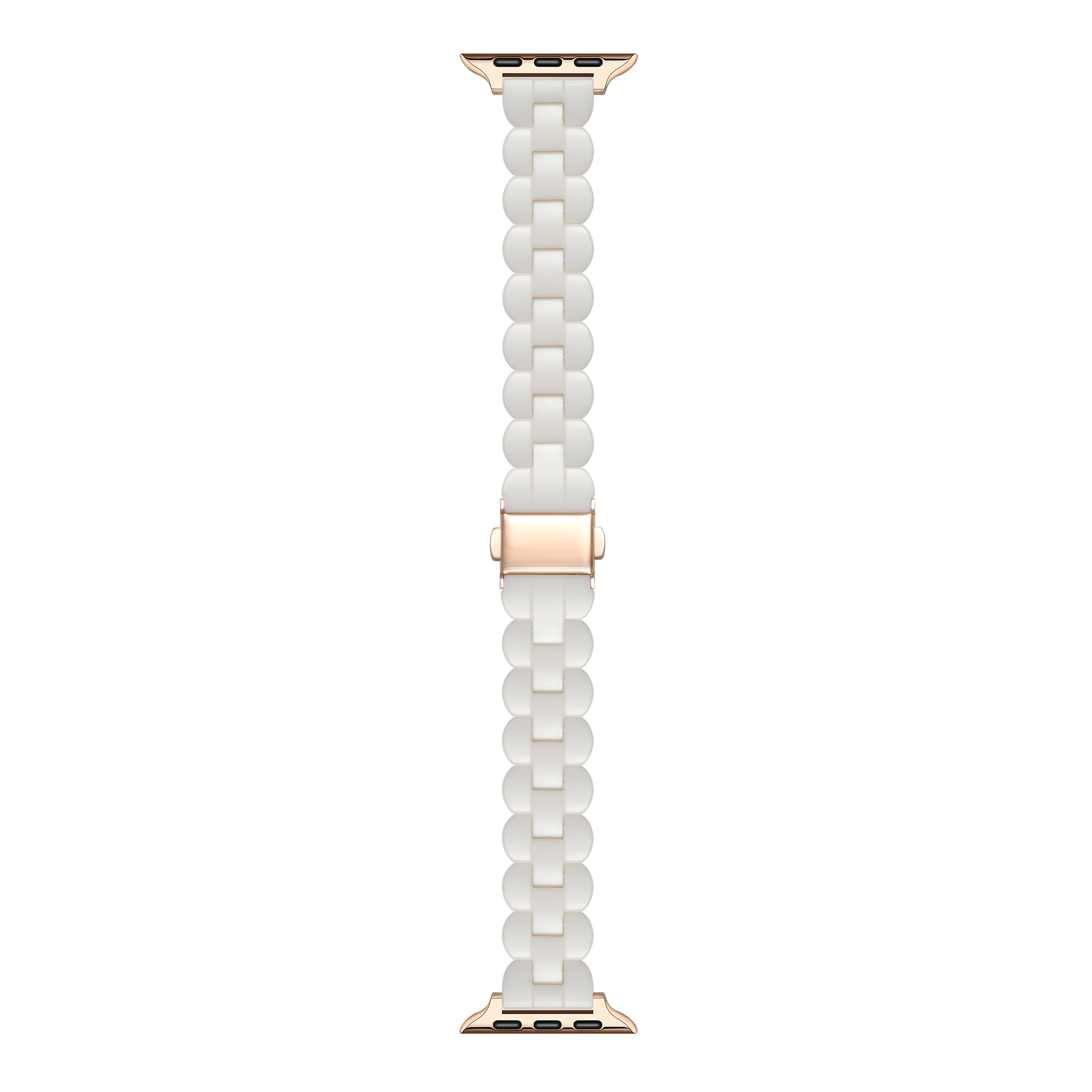 Left. Posh Tech - Elle Resin Link Band for Apple Watch - White.