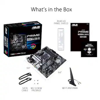 ASUS PRIME B550M A WIFI II (Socket AM4) AMD B550 Micro ATX DDR4 Wi ASUS PRIME B550M A WIFI II (Socket AM4) AMD B550 Micro ATX DDR4 Wi
