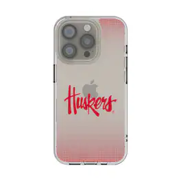Keyscaper - NCAA - Nebraska Huskers Linen Logo iPhone Clear Case - 14 - Multicolor