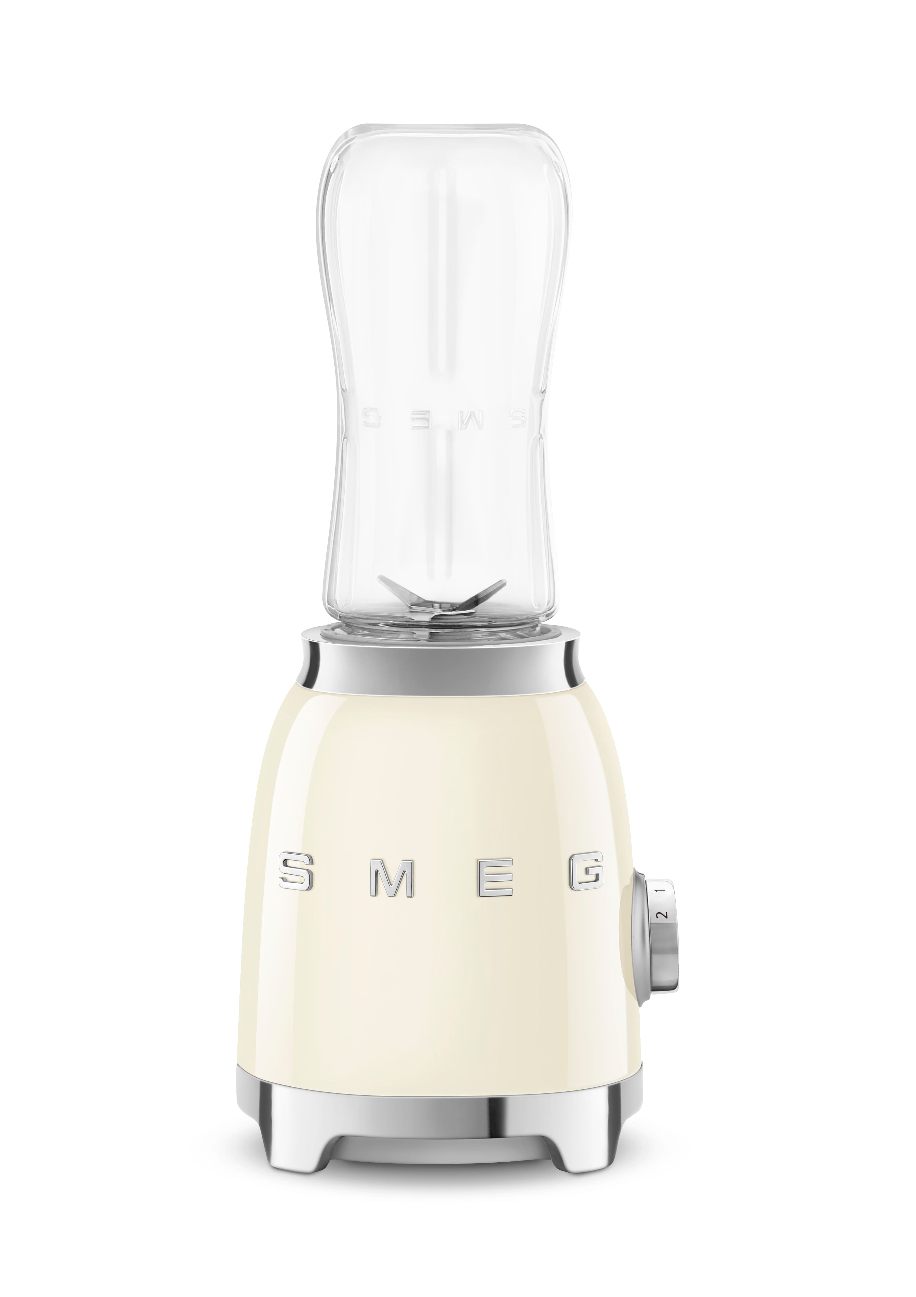 Front. SMEG - PBF01 Personal 2-Speed Single-Serve Blender, 20 oz - Cream.
