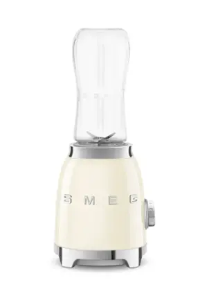 Front. SMEG - PBF01 Personal 2-Speed Single-Serve Blender, 20 oz - Cream.
