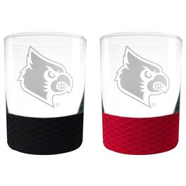 Great American Products - Louisville Cardinals 14oz. Commissioner Rocks Glass Two-Piece Set - Multicolor