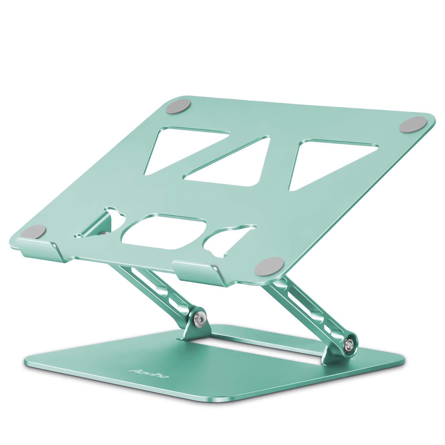 HongFei - Adjustable Laptop Stand for Desk, Portable Laptop Stand Holder and Riser, Foldable Aluminum Notebook Stand - Fresh Green