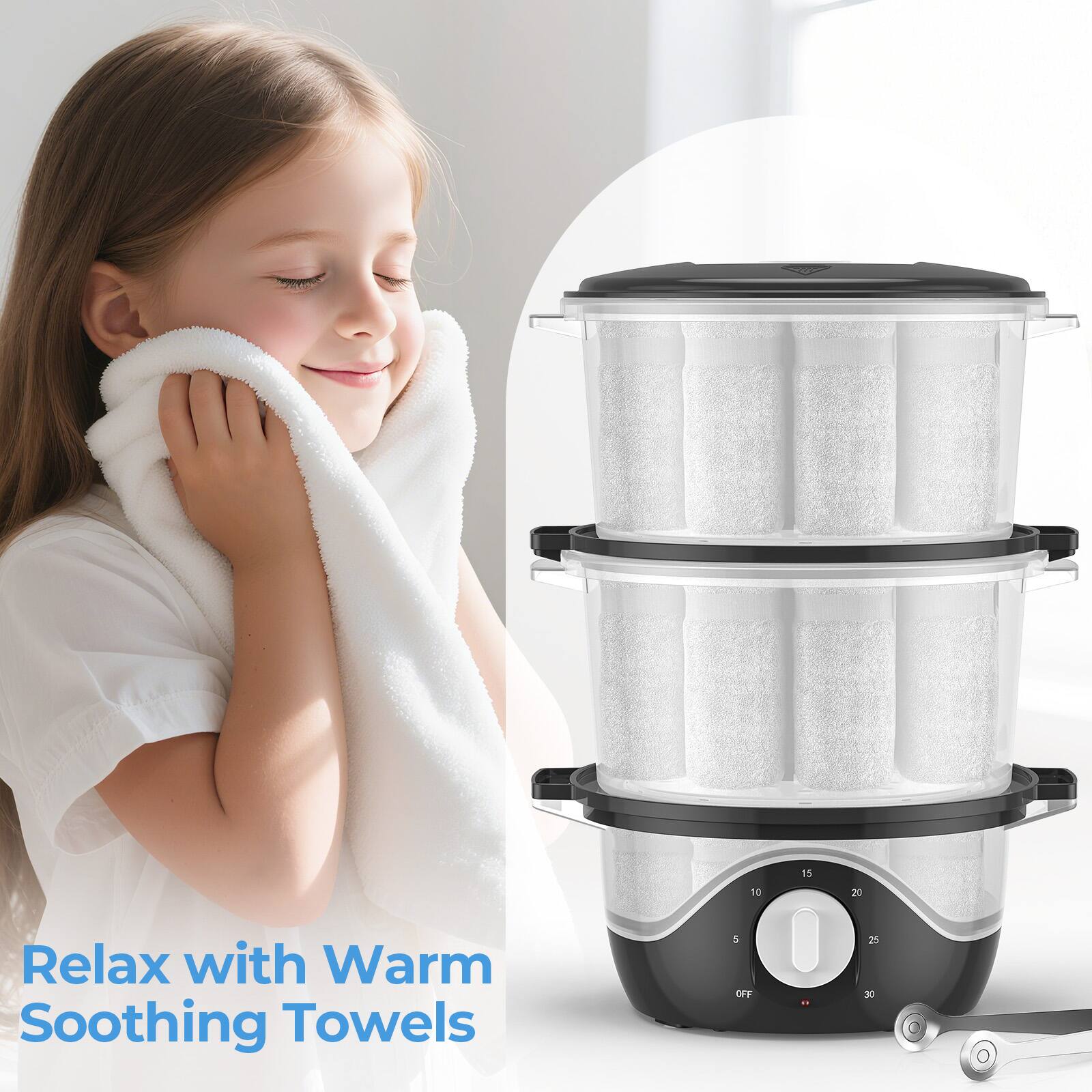 Relax with Warm Soothing Towels

15 10 20 OFF 25 30