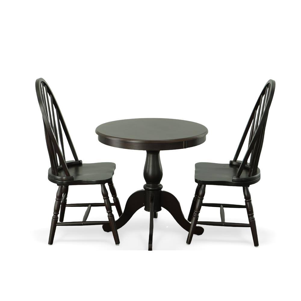 Alt View 3. Carolina Chair & Table - Fairview 30" Round Pedestal Dining Table - Espresso - Brown.