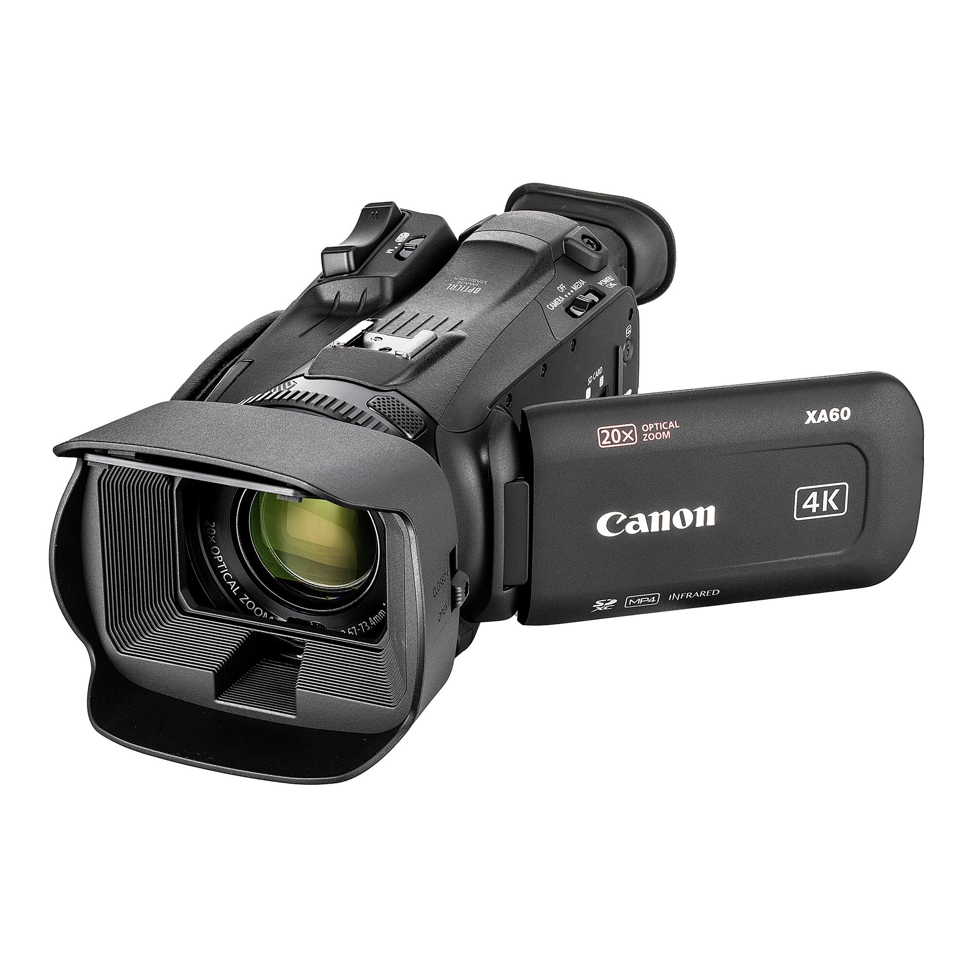 Canon XA60 PAL Professional UHD 4K Camcorder + 128GB SD Card + LED